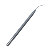 Cindy Sweeper DSEK Spatula, 0.7mm Diameter, Cylindrical Smooth Blunt Tip, Angled 12mm Tip To Bend, Round Knurled Stainless Steel Handle, Overall Length 4-1/2" (114mm) 853329,May-36,E3125